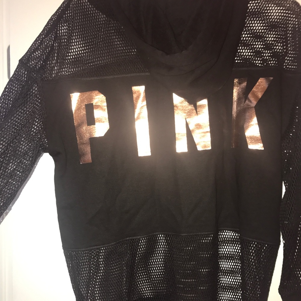 New black PINK brand VS hoodie with mesh